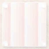 Corale perzikschaduwstrepen glazen onderzetter (Achterkant)