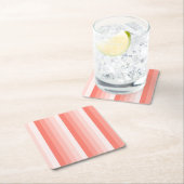 Corale perzikschaduwstrepen kartonnen onderzetters (Insitu)