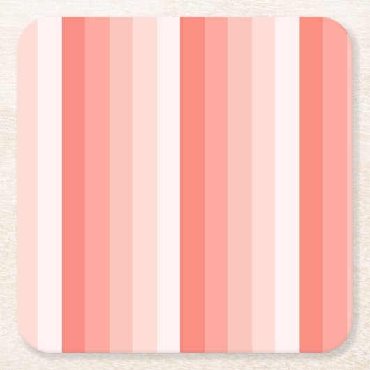 Corale perzikschaduwstrepen kartonnen onderzetters (Voorkant)