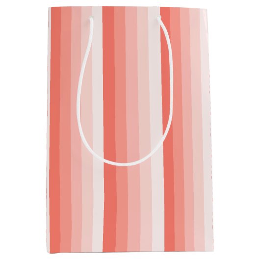 Corale perzikschaduwstrepen medium cadeauzakje (Voorkant)
