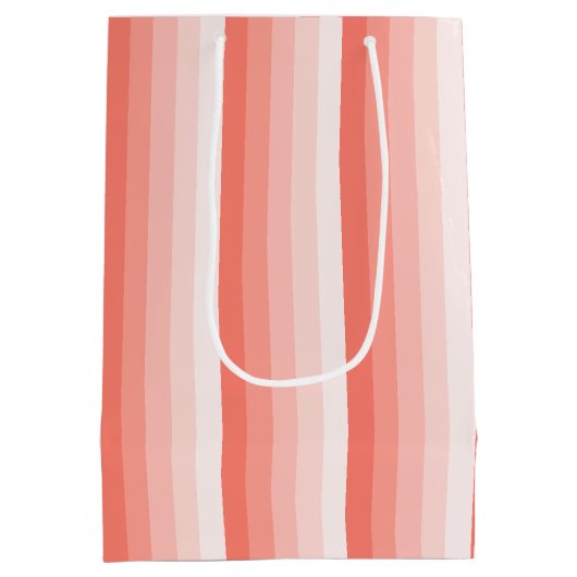 Corale perzikschaduwstrepen medium cadeauzakje (Achterkant)