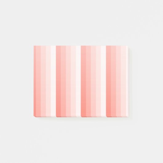 Corale perzikschaduwstrepen post-it® notes (Voorkant)