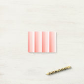 Corale perzikschaduwstrepen post-it® notes (Op bureau)