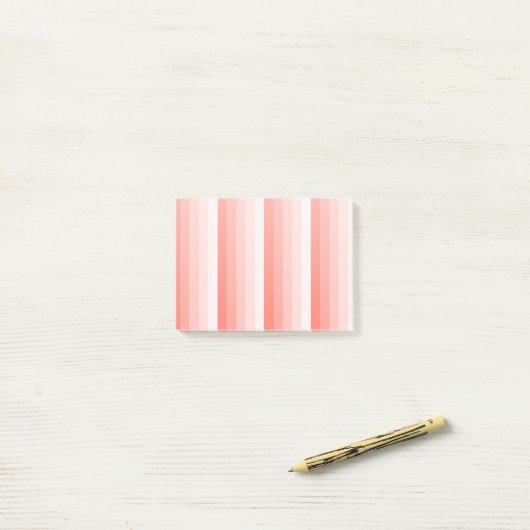 Corale perzikschaduwstrepen post-it® notes (Op bureau)