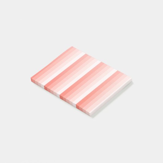 Corale perzikschaduwstrepen post-it® notes (Schuin)