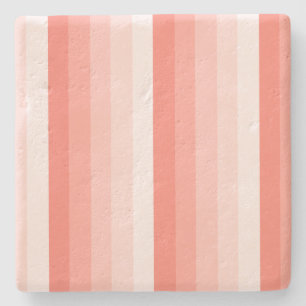 Corale perzikschaduwstrepen stenen onderzetter