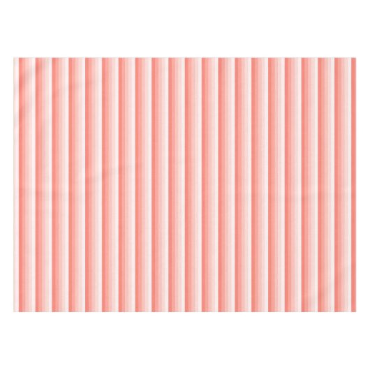 Corale perzikschaduwstrepen tafelkleed (Voorkant (Horizontaal))
