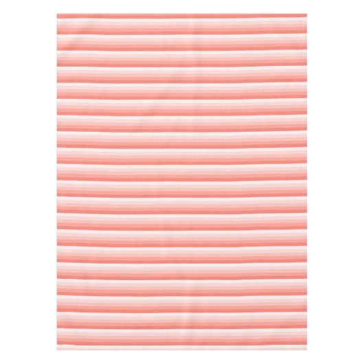 Corale perzikschaduwstrepen tafelkleed (Voorkant)
