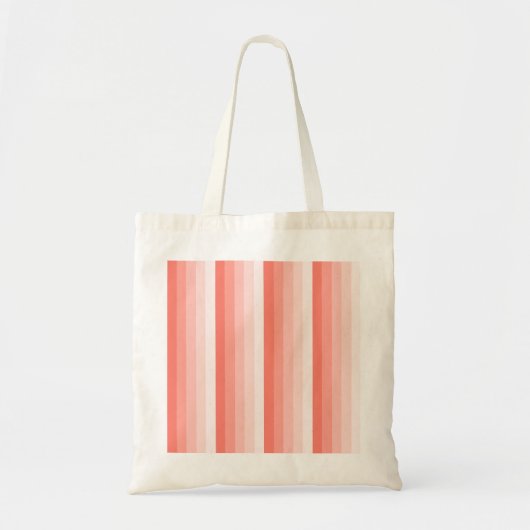 Corale perzikschaduwstrepen tote bag (Voorkant)