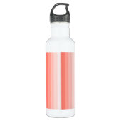 Corale perzikschaduwstrepen waterfles  (Voorkant)