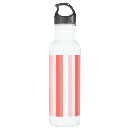 Corale perzikschaduwstrepen waterfles  (Achterkant)