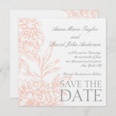 Corale pony's  sparen de datum save the date (Voorkant / Achterkant)