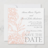 Corale pony's sparen de datum save the date (Voorkant)