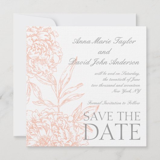 Corale pony's  sparen de datum save the date (Voorkant)