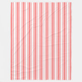 Corale strepen en witte snoepjes fleece deken (Voorkant)