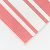 Corale strepen en witte snoepjes fleece deken (Hoek)