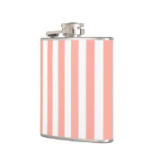 Corale strepen en witte snoepjes heupfles (Links)