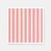 Corale strepen en witte snoepjes servet (Voorkant)