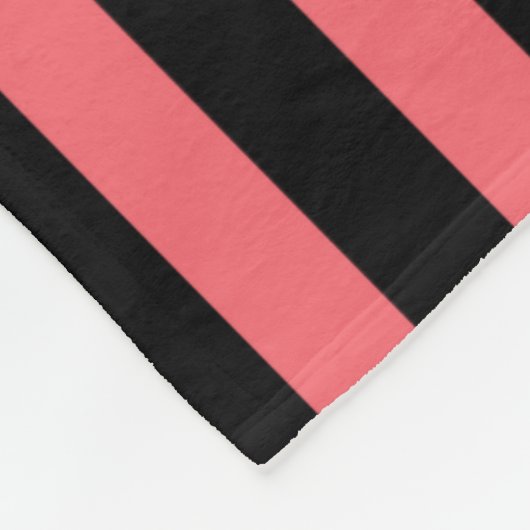 Corale strepen en zwarte snoepjes fleece deken (Hoek)