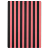 Corale strepen en zwarte snoepjes klembord (Achterkant)