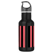 Corale strepen en zwarte snoepjes waterfles  (Achterkant)