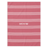 Corale stripes, aangepaste monogram tafelkleden (Voorkant)