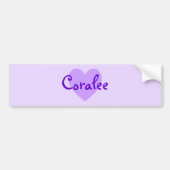 Coralee in Paars Bumpersticker (Voorkant)