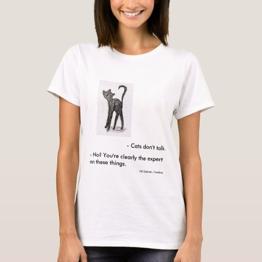 Coraline Cat grappig citaat T-shirt (Voorkant)