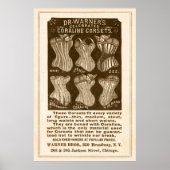  Coraline Corsets AD vanaf 1890 Poster (Voorkant)