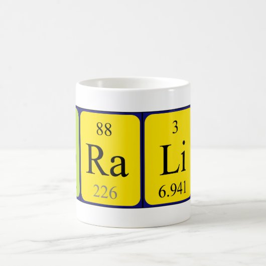 Coraline periodieke tabelnaam mok (Center)