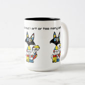 Coraline's mok - te veel kunst of te veel Mok van (Voorkant rechts)