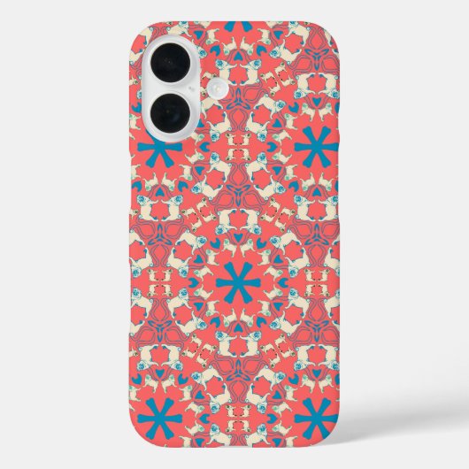 Corall Pug Patroon Case (Achterkant)