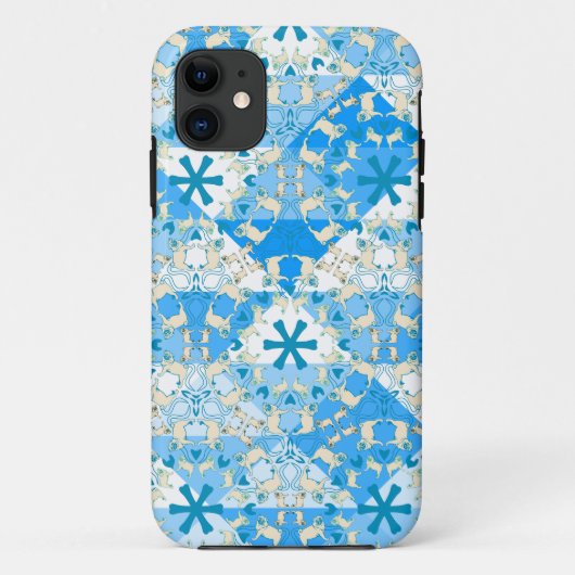 Corall Pug Patroon Case Driehoek (Achterkant)