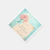 Corallight Mermaid Keepsake Baby Shower Servet (Hoek)