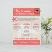 CoralWedding Welcome Letter for Dominican Republic (Staand voorkant)