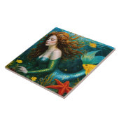"Coralyn" - Mooie mystieke zeemeermin Tegeltje (Zijkant)