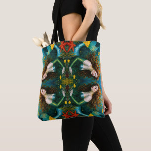 "Coralyn" - Mooie mystieke zeemeermin Tote Bag