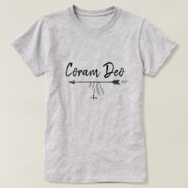 "Coram Deo" in het Latijn (In aanwezigheid van God T-shirt