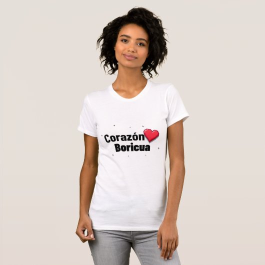 Corazón Boricua T-Shirt (Voorkant volledig)