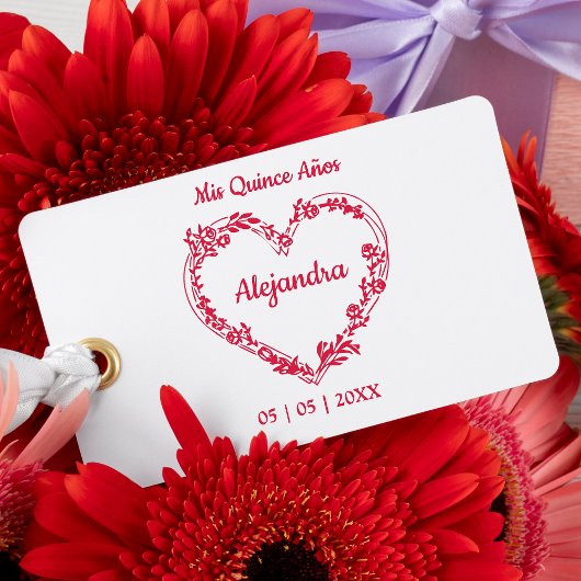 Corazón de Ramitas en Flores Silvestres para Quinc Rubberstempel