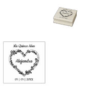 Corazón de Ramitas en Flores Silvestres para Quinc Rubberstempel (Gestempeld)