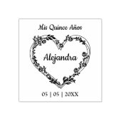 Corazón de Ramitas en Flores Silvestres para Quinc Rubberstempel (Afrduk)