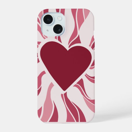 Corazón Minimalista iPhone 15 Case (Achterkant)