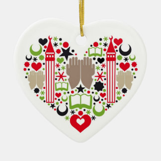 Corazón Ramadan Keramisch Ornament