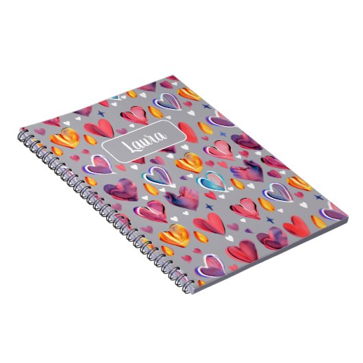 Corazones Abstractos Notitieboek (Rechterzijde)