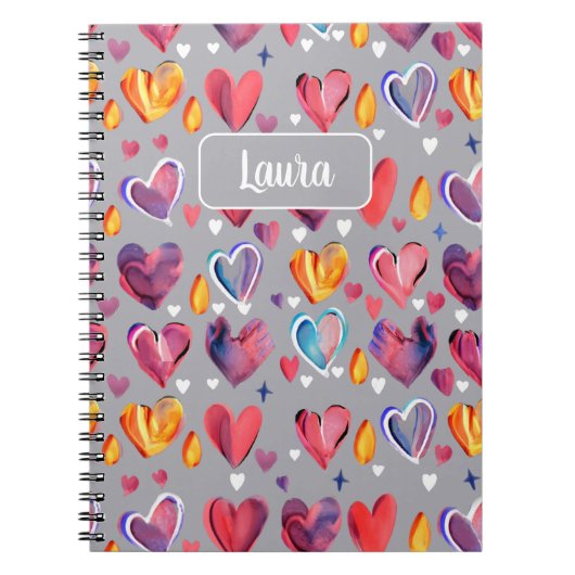 Corazones Abstractos Notitieboek (Voorkant)