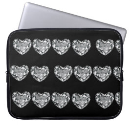 corazones de diamantes laptop sleeve