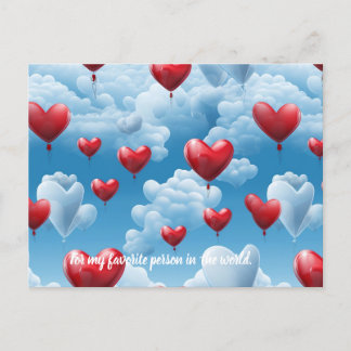Corazones en cielo briefkaart