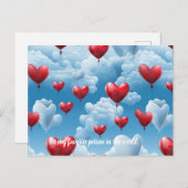 Corazones en cielo briefkaart (Voorkant / Achterkant)
