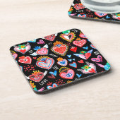 Corazones mexicanos bier onderzetter (Linkerzijde)